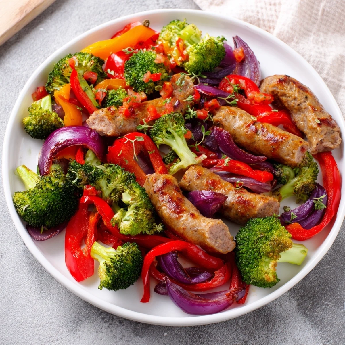 Rustic Sheet-Pan Sausage Dish