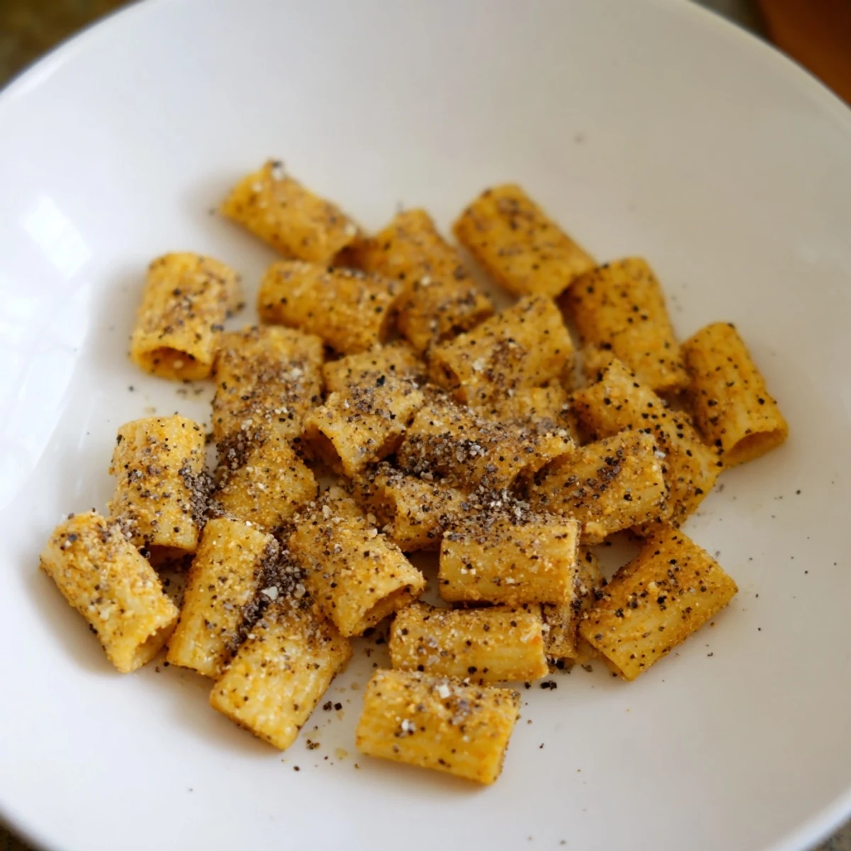 Golden-brown Air Fryer Pasta Croutons, perfectly crispy and ready to jazz up your favorite salads.