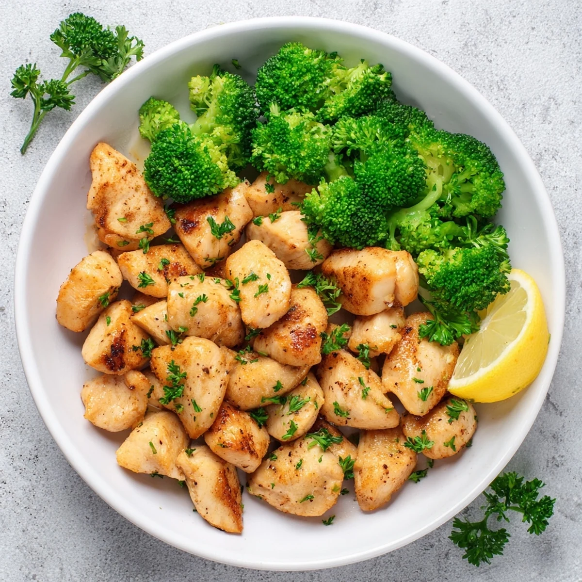 Vibrant image of Microwave-Steamed Chicken and Broccoli, seasoned with paprika, perfect for a quick dinner.