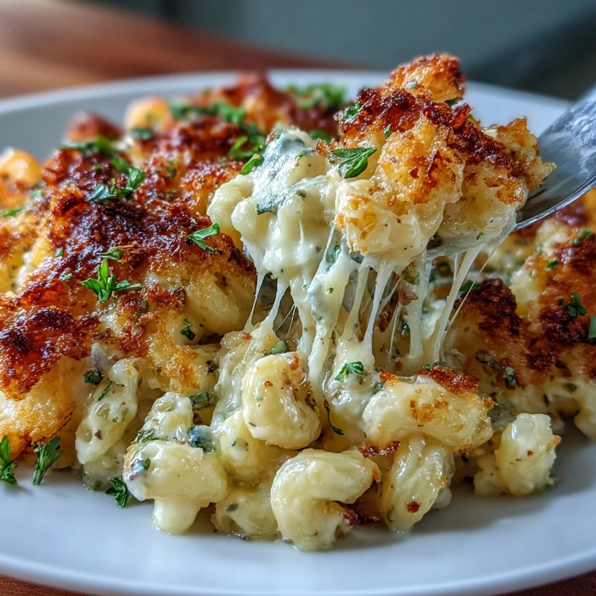 Creamy macaroni baked in a rich blend of four cheeses, crowned with delicate black truffle shavings and a drizzle of aromatic truffle oil.