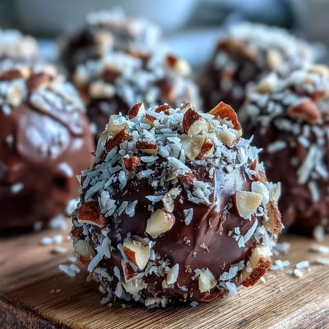 Velvety homemade Chocolate Truffles dusted with cocoa powder, served on a rustic white plate.