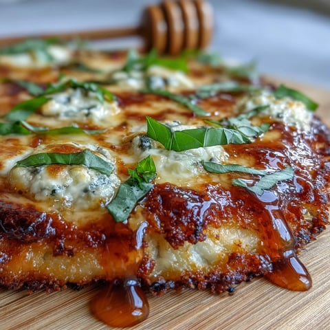 Freshly baked Hot Honey Ricotta Pizza showcases golden, fluffy crust with creamy ricotta and bubbling mozzarella.