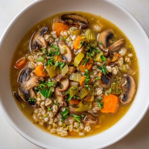Wild Mushroom Barley Soup