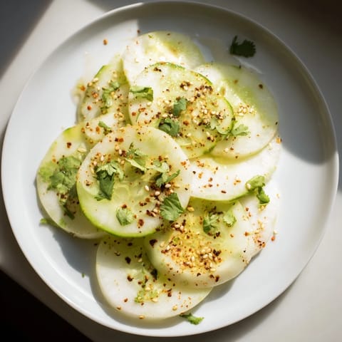 Jicama Cucumber Slice Stack