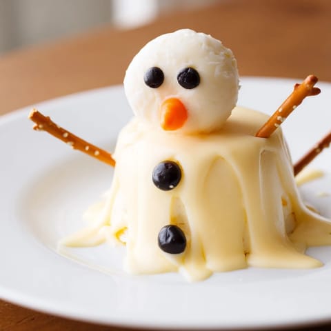 Melted Snowman Cheese Bites