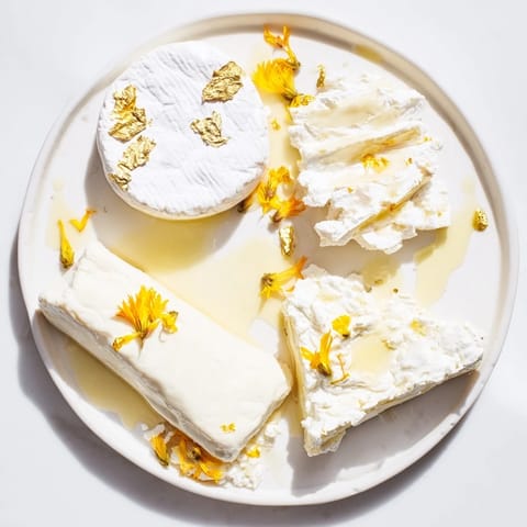 Imagine the luxurious The Gilded Lily: a cheese board bursting with flavor and color.