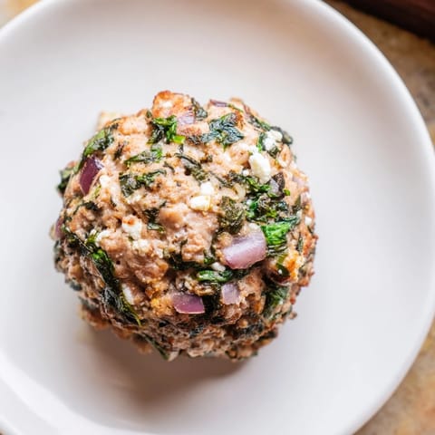 Spinach Feta Turkey Meatballs