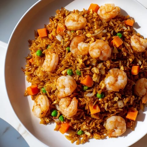 Steaming Shrimp Garlic Fried Rice highlights fragrant garlic, tender shrimp, and crisp vegetables for a quick weeknight meal.  