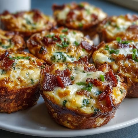 Hearty Breakfast Egg Muffins cooling on a wire rack, featuring a fluffy egg texture with savory bacon and cheese.