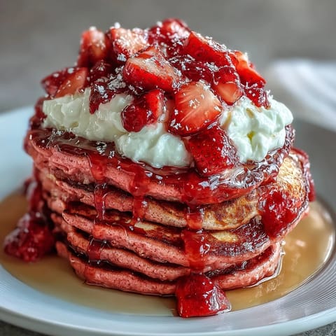 Pink Pancakes Strawberry Compote