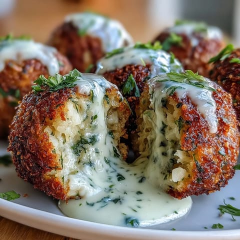 Crispy air fryer falafel served with vibrant green tahini sauce for a healthy, flavorful meal.  