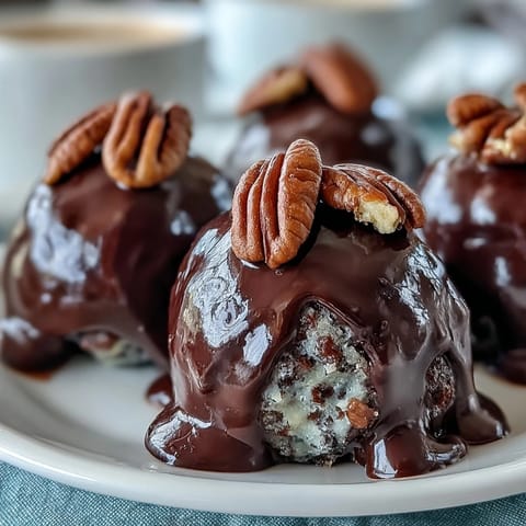 Decadent no-bake Kentucky Derby bourbon balls featuring creamy chocolate coating and toasted pecans for a classic Derby Day treat.  