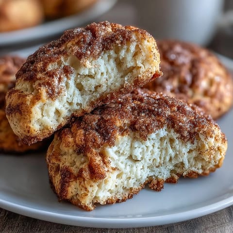 Soft cottage cheese snickerdoodle cookies rolled in cinnamon sugar, perfect for dessert or snacking.