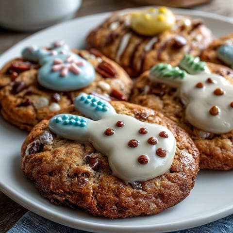 Soft, buttery sugar cookies adorned with vibrant pastel icing in cheerful Easter shapes like eggs, bunnies, and chicks.