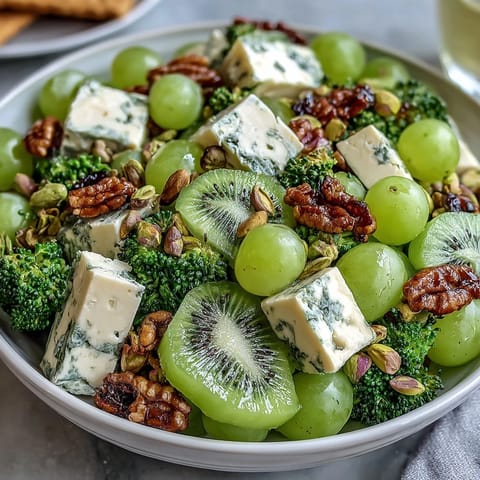 Festive St. Patricks Day green food board with vibrant fruits, veggies, cheeses, and snacks arranged for sharing.  