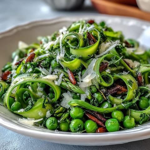 Shaved Asparagus Pea Salad
