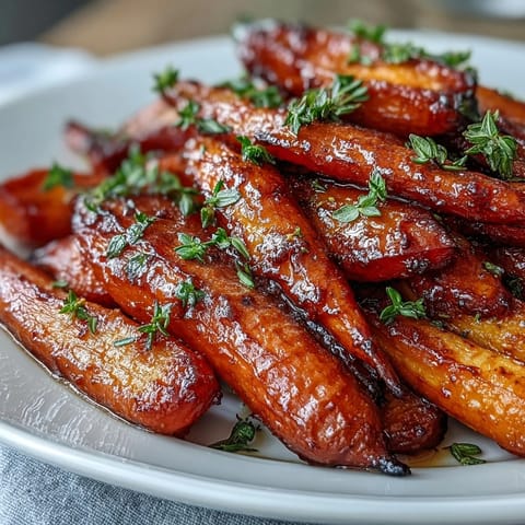 Honey Glazed Roasted Carrots Thyme