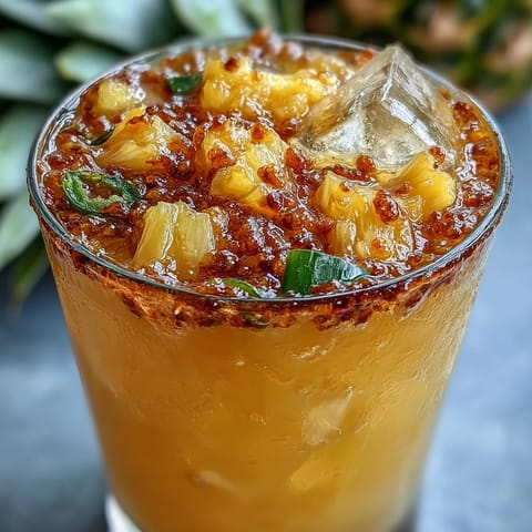 Vibrant Pineapple Jalapeño Agua Fresca, brimming with sweet tropical flavor and a hint of spice.