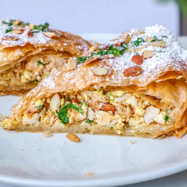 Imagine the aroma: this Moroccan Pastilla Pie, a sweet-savory masterpiece, ready to be served.