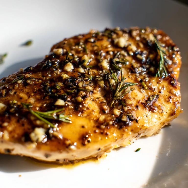 Served Honey Dijon Chicken Skillet on a white plate with roasted asparagus and mashed potatoes, perfect for a cozy American weeknight dinner.