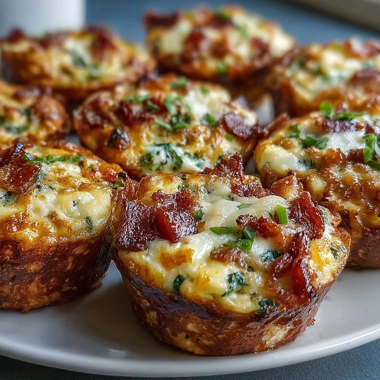 Hearty Breakfast Egg Muffins cooling on a wire rack, featuring a fluffy egg texture with savory bacon and cheese.