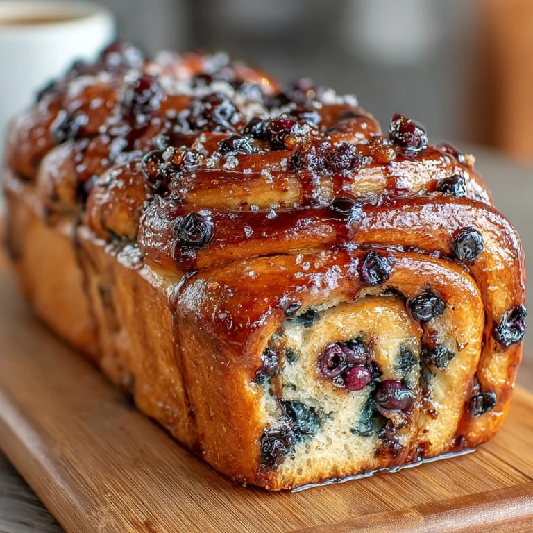 Tangy lemon and sweet blueberry sourdough loaf with a soft crumb, ideal for slicing and serving with your morning coffee.