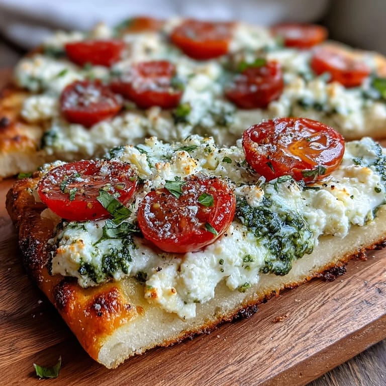 Enjoy this high-protein cottage cheese flatbread, ready in minutes.
