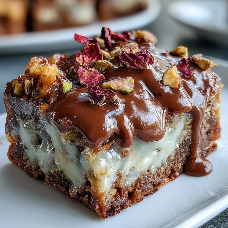 Middle Eastern-inspired chocolate bark with buttery kataifi, creamy pistachio spread, and crunchy pistachio topping.