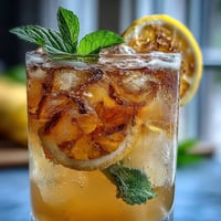 Bright and zesty Limoncello Spritz Mocktail with sparkling water, garnished with fresh mint and lemon slices for a refreshing summer drink.