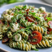 Summer Pasta Salad Pesto Mozzarella